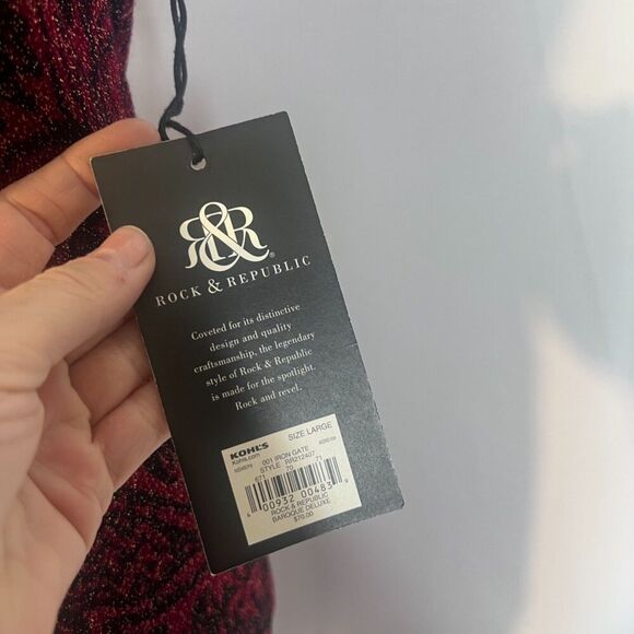 Rock & Republic NWT Baroque Deluxe Bodycon Glittery Abstract Tank Dress Sz Large - Picture 2 of 9